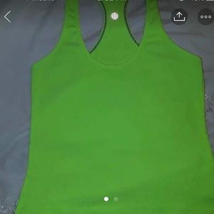 Highlighter yellow lululemon basic tank